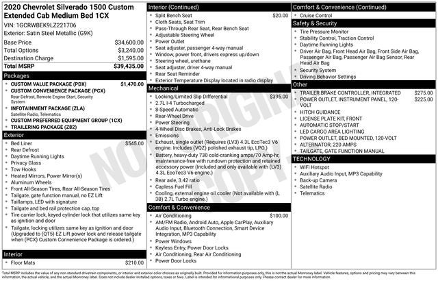 2020 Chevrolet Silverado 1500 Custom