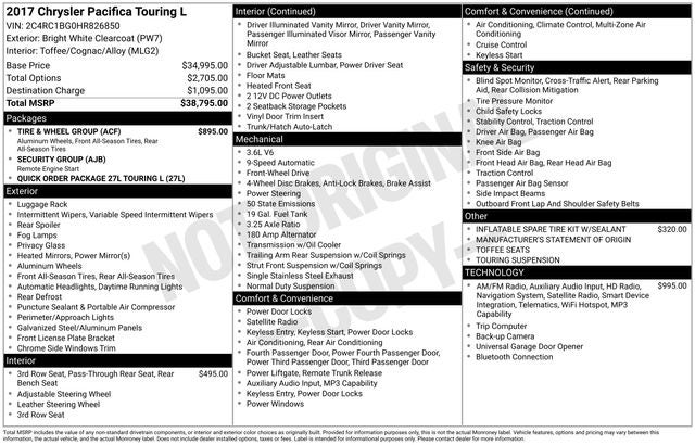 2017 Chrysler Pacifica Touring L