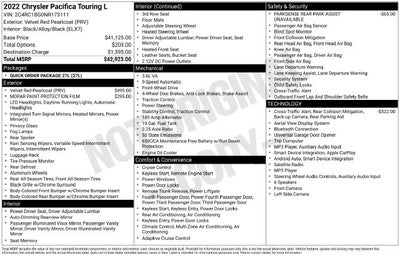 2022 Chrysler Pacifica Touring L