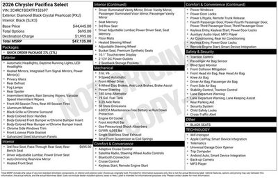 2026 Chrysler Pacifica Select