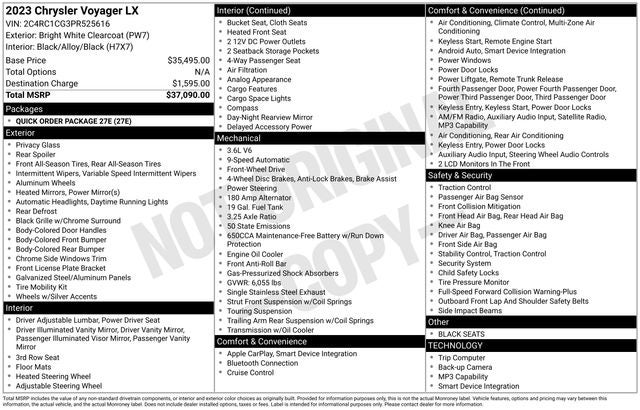 2023 Chrysler Voyager LX