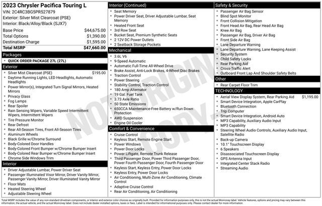 2023 Chrysler Pacifica Touring L