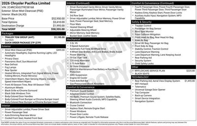 2026 Chrysler Pacifica Limited