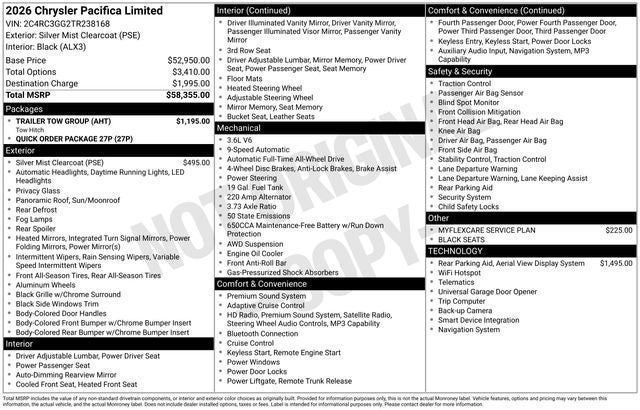 2026 Chrysler Pacifica Limited