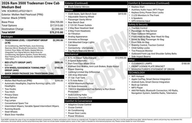 2026 RAM 3500 Tradesman