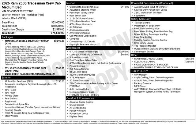 2026 RAM 2500 Tradesman