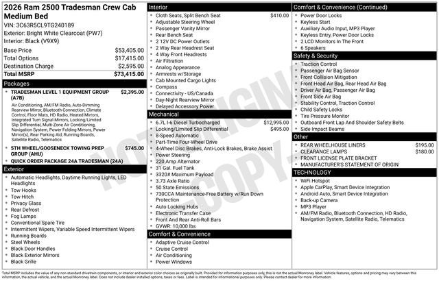 2026 RAM 2500 Tradesman