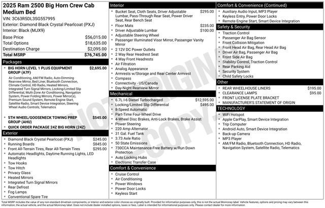2025 RAM 2500 Big Horn