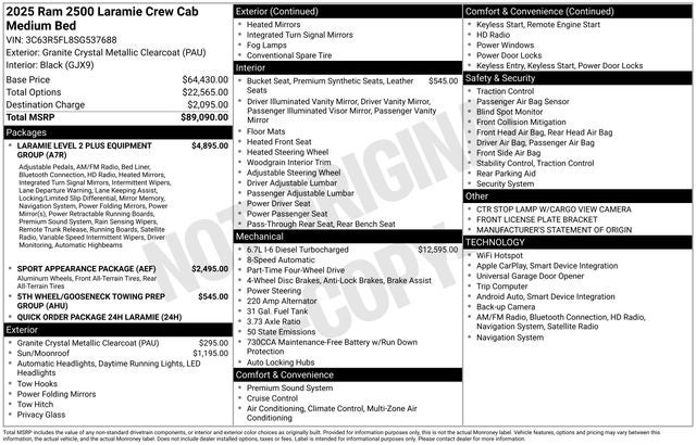 2025 RAM 2500 Laramie