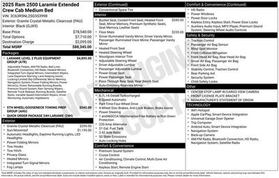 2025 RAM 2500 Laramie