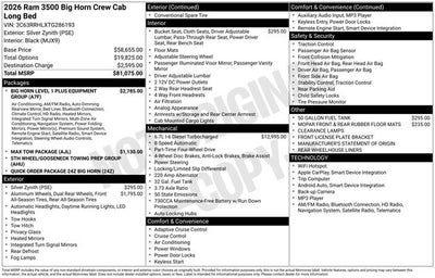 2026 RAM 3500 Big Horn