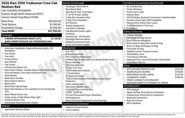 2026 RAM 2500 Tradesman