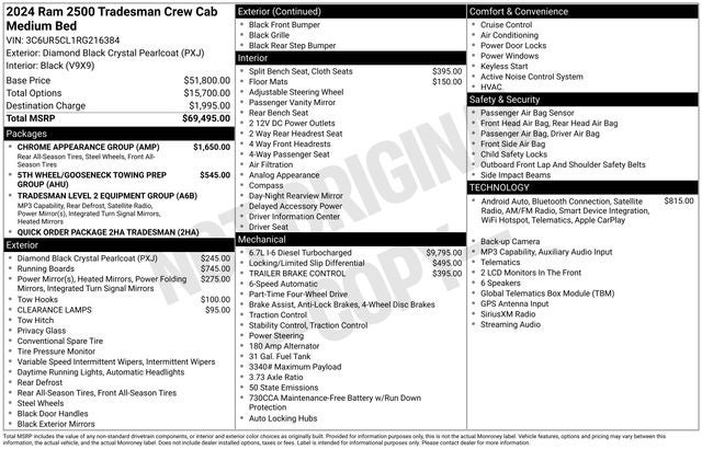 2024 RAM 2500 Tradesman