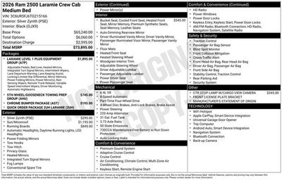 2026 RAM 2500 Laramie