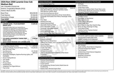 2026 RAM 2500 Laramie