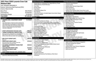 2021 RAM 2500 Laramie