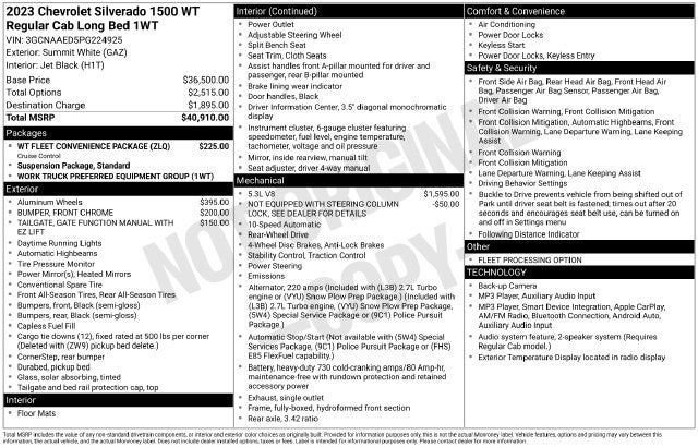 2023 Chevrolet Silverado 1500 WT