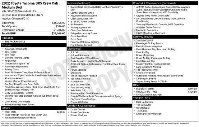 2022 Toyota Tacoma V6