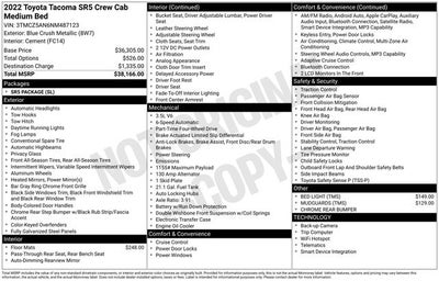 2022 Toyota Tacoma SR5 V6