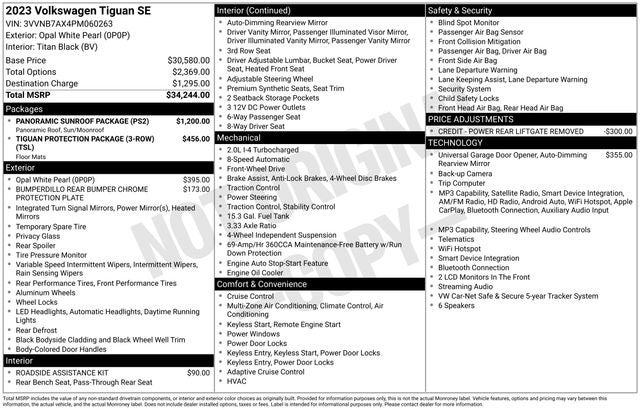 2023 Volkswagen Tiguan 2.0T SE