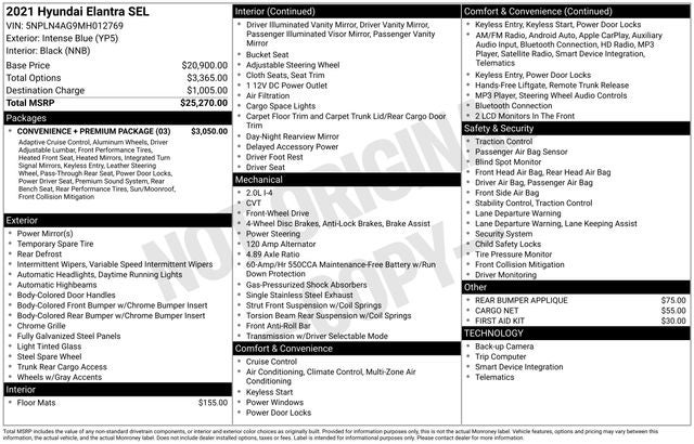 2021 Hyundai Elantra SEL