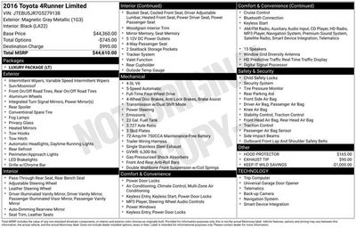 2016 Toyota 4Runner Limited