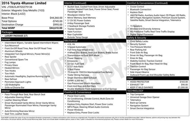 2016 Toyota 4Runner Limited