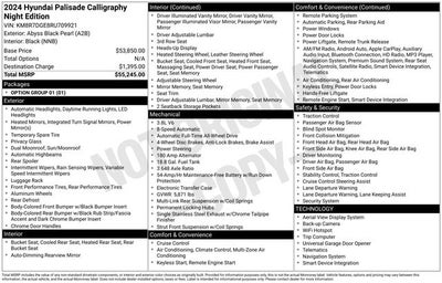 2024 Hyundai Palisade Calligraphy Night Edition