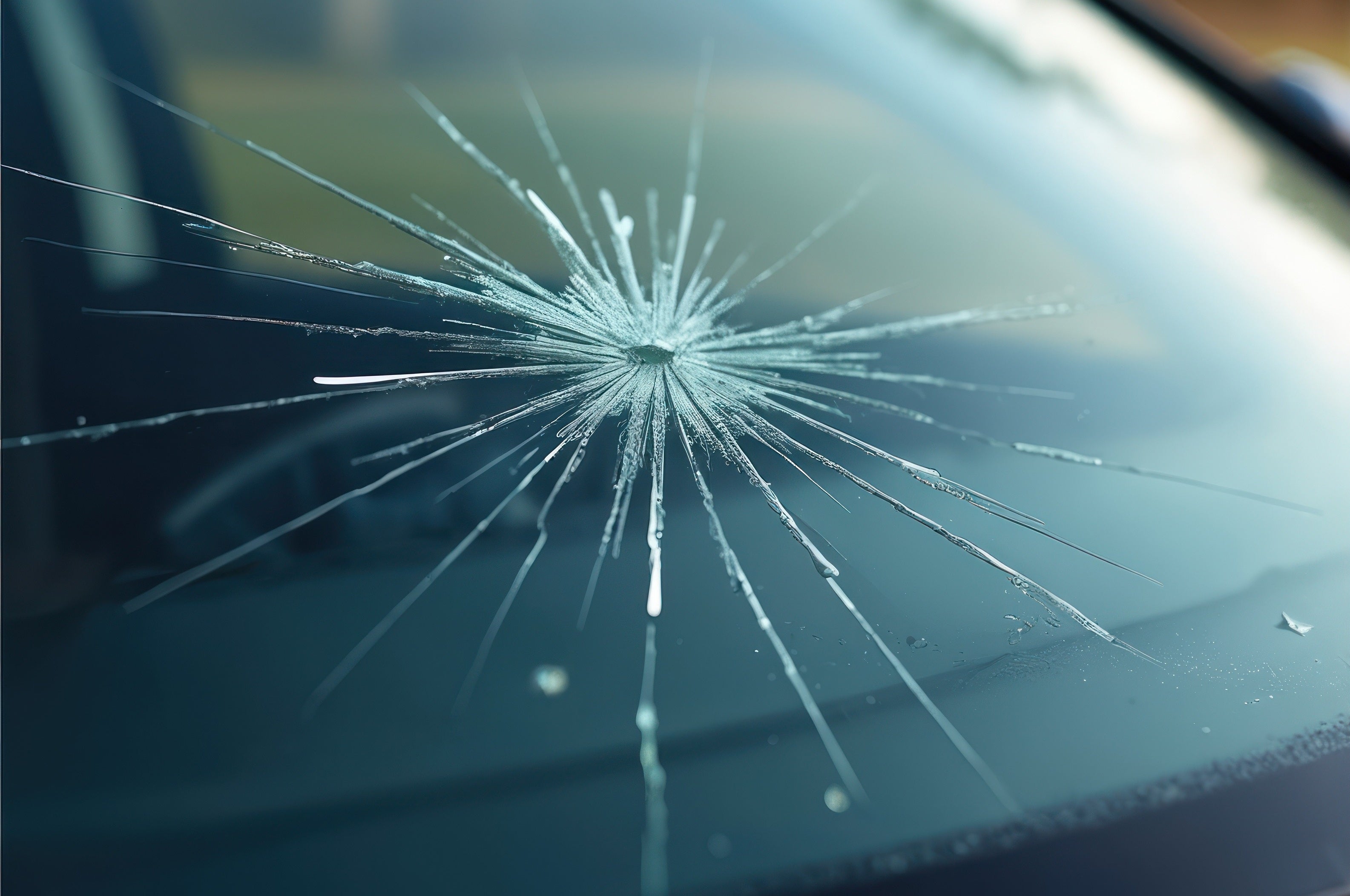 Cracked windshield